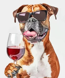 Cool Boxer Brown Dog 5D Diamond Painting