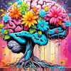 Floral Human Brain Art 5D Diamond Painting