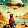 Little Boy In Space 5D Diamond Painting