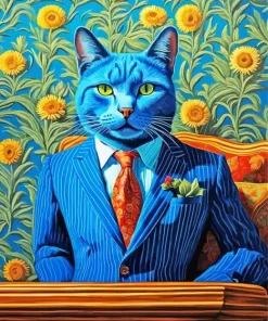 Mr Blue Cat 5D Diamond Painting