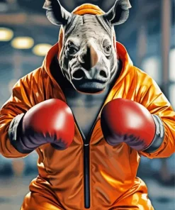 Rhino Boxer 5D Diamond Painting