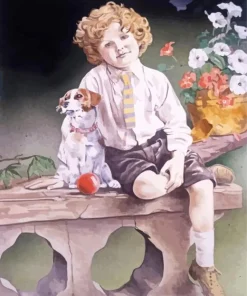 Victorian Boy And His Dog 5D Diamond Painting