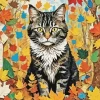 Aesthetic Fall Cat Art 5D Diamond Painting