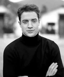 Black And White Brendan Fraser 5D Diamond Painting