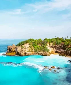 Blue Lagoon Beach Indonesia 5D Diamond Painting