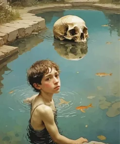 Boy With A Skull 5D Diamond Painting