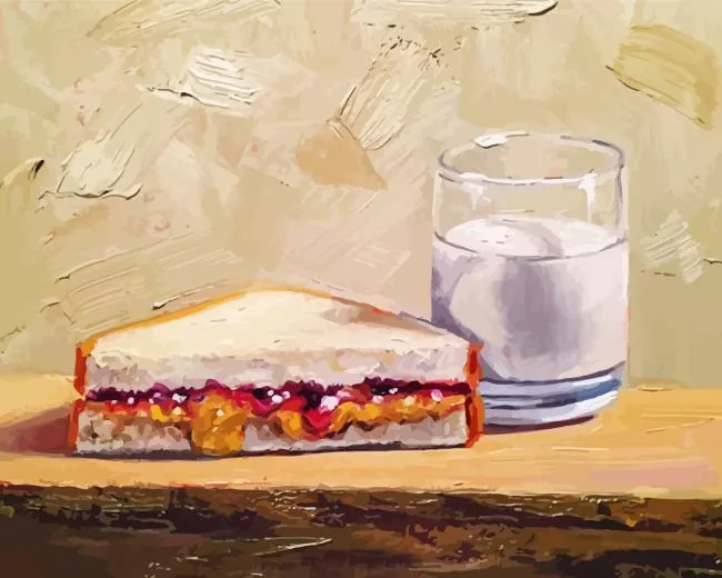 bread and milk art Diamond By Numbers Bread And Milk Art 5D Diamond Painting
