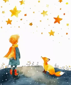 Cartoon Boy And Fox 5D Diamond Painting
