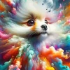 Cloud Pomeranian 5D Diamond Painting