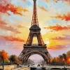 Eiffel Tower Sunset 5D Diamond Painting