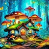 Enchanted Forest House 5D Diamond Painting