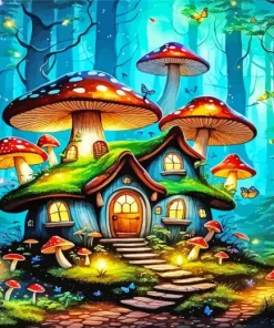 Enchanted Forest House 5D Diamond Painting