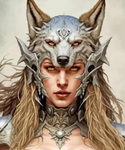 Female Lycan Art 5D Diamond Painting