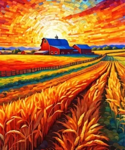 Field Barn 5D Diamond Painting