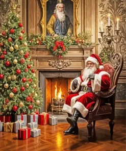 Fireplace Christmas 5D Diamond Painting