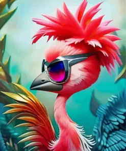 Flamingo With Sunglasses 5D Diamond Painting