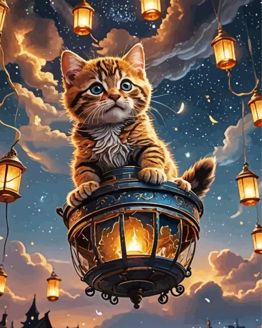 floating lantern festival Diamond Paintings Floating Lantern Festival 5D Diamond Painting