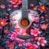 Floral Acoustic Guitar 5D Diamond Painting
