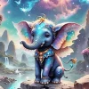 Galaxy Elephant Fairy 5D Diamond Painting