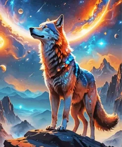 Galaxy Wolf Art 5D Diamond Painting