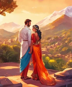 Indian Couple 5D Diamond Painting