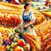 Lady Fall Farm 5D Diamond Painting