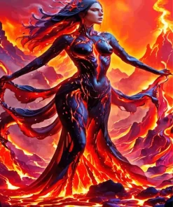 Lava Lady 5D Diamond Painting
