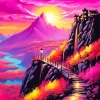 Pink Sunset Art 5D Diamond Painting