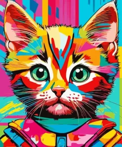 Pop Art Cat 5D Diamond Painting