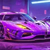 Purple Koenigsegg Agera 5D Diamond Painting