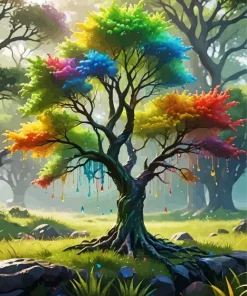Rainbow Tree 5D Diamond Painting