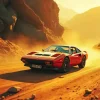 Red Ferrari 308 Car 5D Diamond Painting