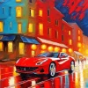 Red Ferrari 812 Art 5D Diamond Painting