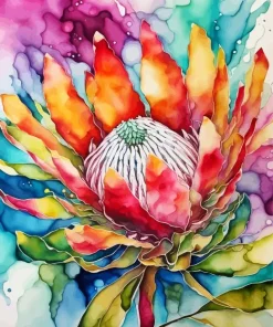 Red Protea 5D Diamond Painting