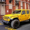 Yellow Jeep Wrangler 5D Diamond Painting