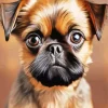 Brown Pug Puppy 5D Diamond Painting