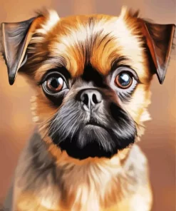 Brown Pug Puppy 5D Diamond Painting
