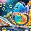 Bubbles Butterfly 5D Diamond Painting