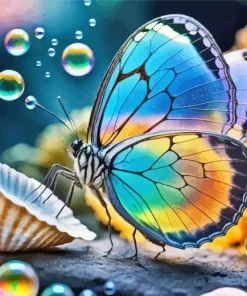 Bubbles Butterfly 5D Diamond Painting