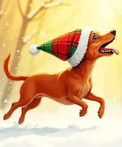 Christmas Brown Chiweenie 5D Diamond Painting