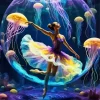 Jellyfish Bubble Ballerina 5D Diamond Painting