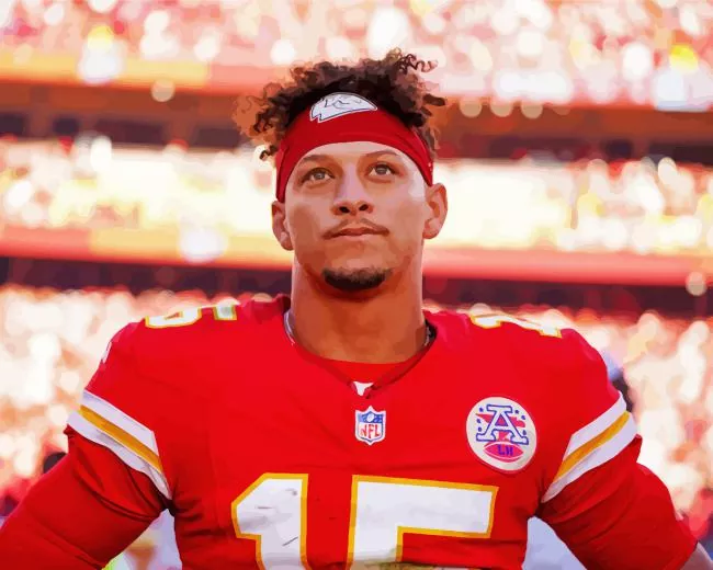 Patrick Mahomes Diamond Paintings Patrick Mahomes 5D Diamond Painting