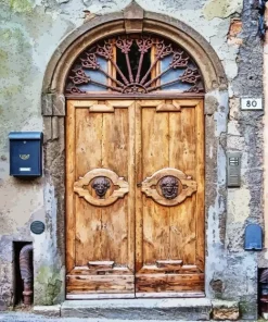 Wooden Brown Door 5D Diamond Painting