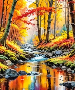 Aesthetic Forest Fall 5D Diamond Painting