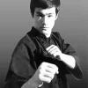 Black And White Bruce Lee 5D Diamond Painting