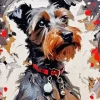 Brown And Black Schnauzer Dog 5D Diamond Painting
