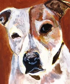 Brown And White Staffordshire Bull Terrier 5D Diamond Painting