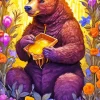 Brown Bear Eating Honey 5D Diamond Painting