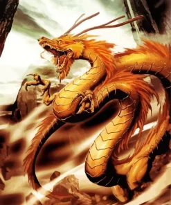 Brown Chinese Dragon 5D Diamond Painting