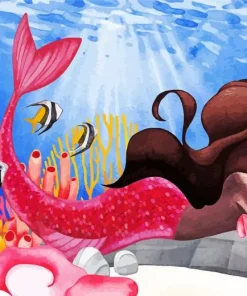 Brown Mermaid 5D Diamond Painting